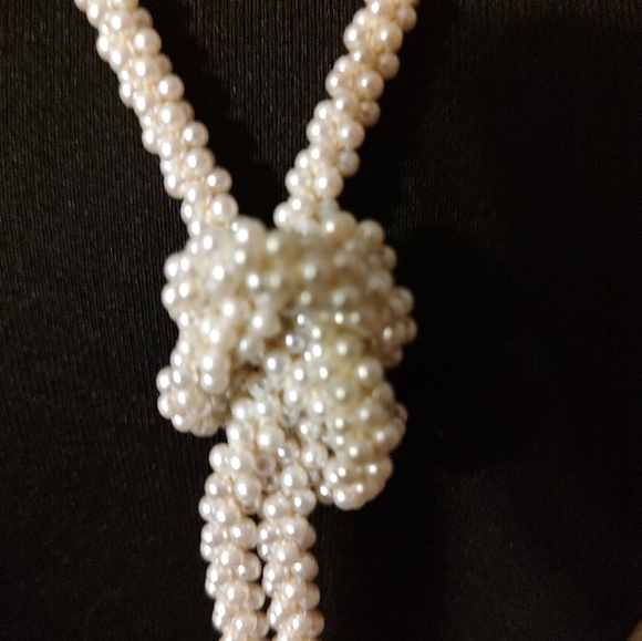 ▫️🎀▫️Elegant Vtg 80's Lusterous Art Deco Style Multi-Strand Seed Pearl Necklace - Picture 8 of 16